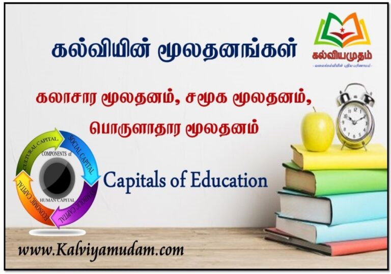 கலாசார மூலதனம், சமூக மூலதனம், பொருளாதார மூலதனம் (Capitals of Education)