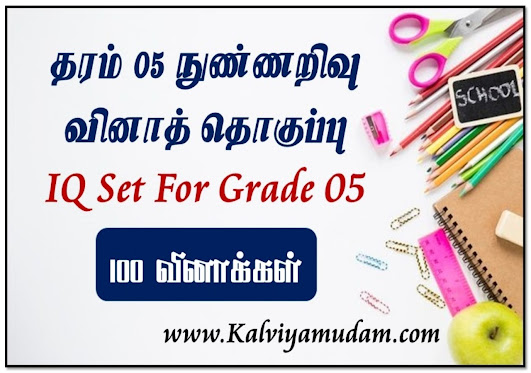 Grade 05 IQ Tute - தரம் 05 நுண்ணறிவு வினாத் தொகுப்பு